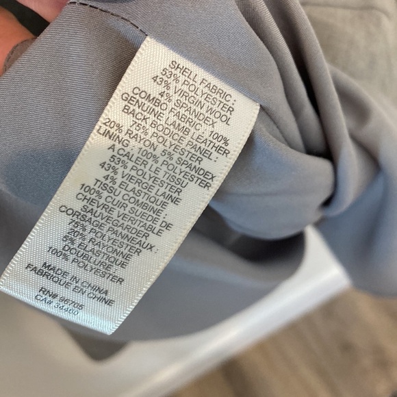 Rebecca Taylor Fit and Flare Leather Trim Dress - Picture 7 of 7